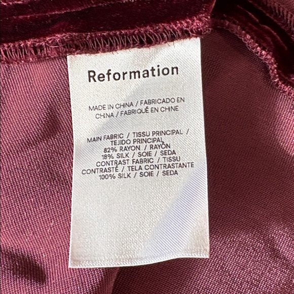 Reformation Burgundy Velvet Midi Dress - Picture 10 of 10